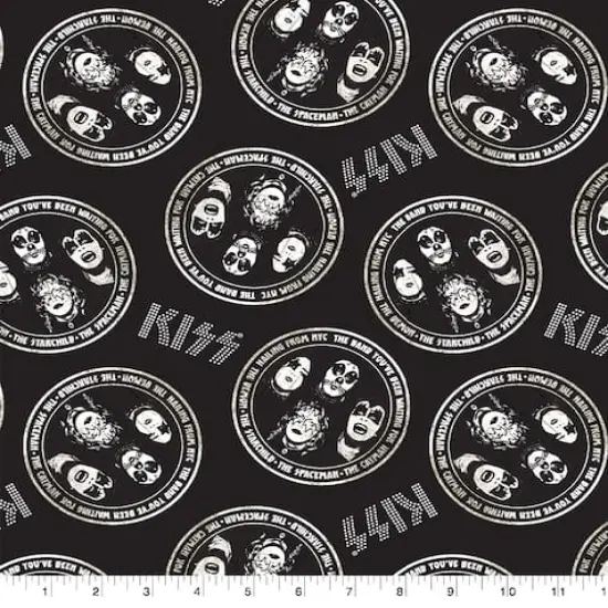 Epic Kiss Rock Names Cotton Fabric {3}