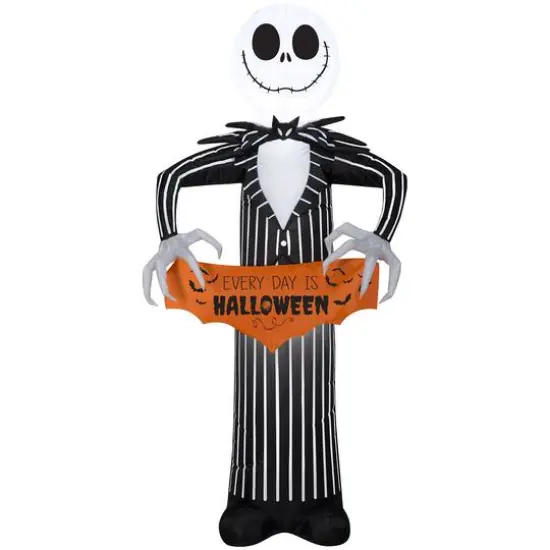 5ft. Airblown&reg; Inflatable Disney Jack Skellington with Banner {1}