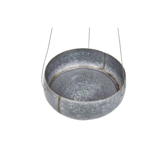 Hello Honey&reg; 12" Grey & Gold Hanging Iron Planter {5}
