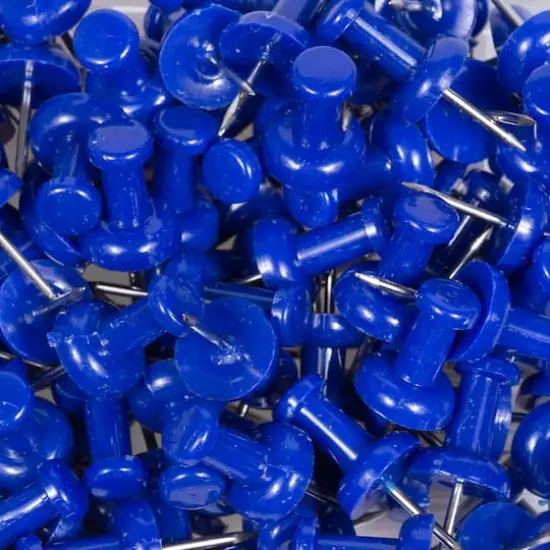 JAM Paper Colorful Standard Push Pins, 100ct. Blue {5}