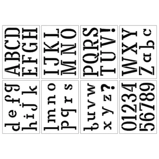 3" Skinny Serif Alphabet Stencils by Craft Smart&reg; {1}