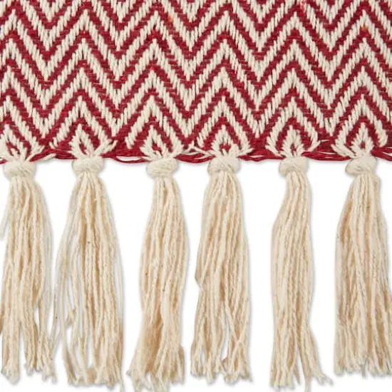 DII&reg; Handloom Chevron Throw Barn Red {5}