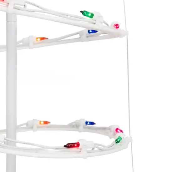 3ft., 4ft., & 6ft. Pre-Lit Spiral Artificial Christmas Tree Set, Multicolor Lights {10}