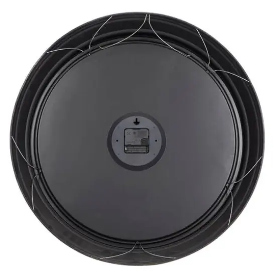 23" White Metal Vintage Wall Clock {7}