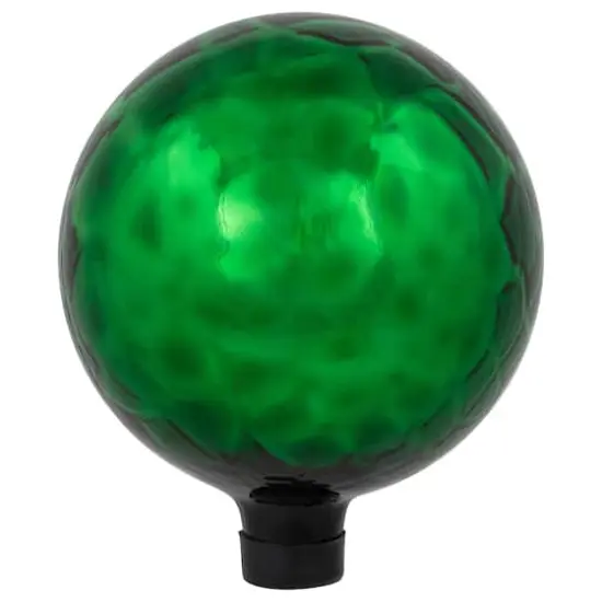 10" Green Turtle Shell Inspired Mirrored Outdoor Garden Gazing Ball {4}