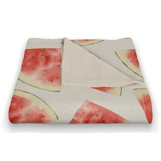 Watermelon Pattern 50" x 60" Coral Fleece Blanket {3}