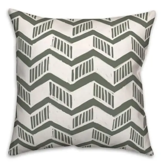 Chevron Indoor/Outdoor Pillow Sage {1}