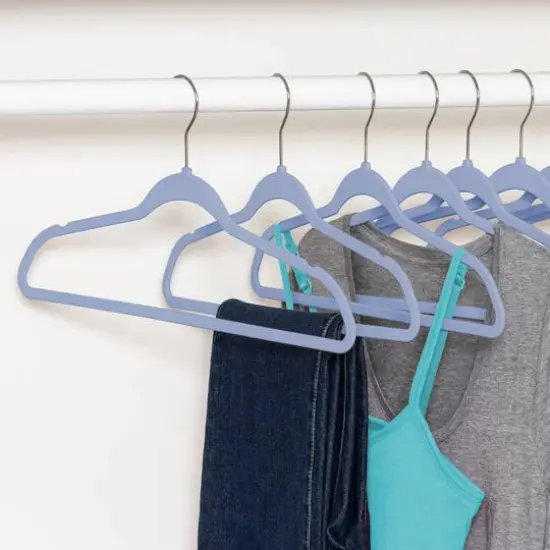 Honey Can Do Cobalt Slim-Profile Non-Slip Velvet Hangers, 25ct. {3}