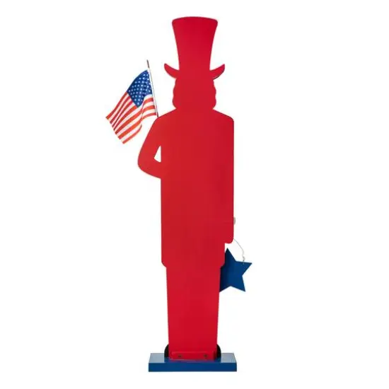 Glitzhome&reg; 40" Patriotic America Uncle Sam Porch D&eacute;cor {8}