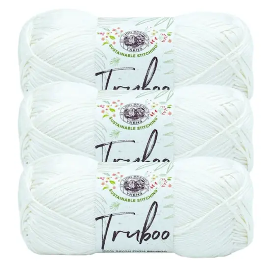 3 Pack Lion Brand&reg; Truboo Yarn White {1}