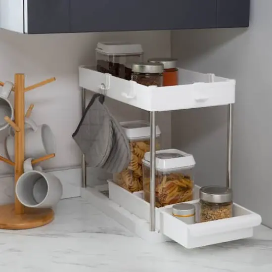 Simplify 2-Tier Storage Shelf with Drawer {6}