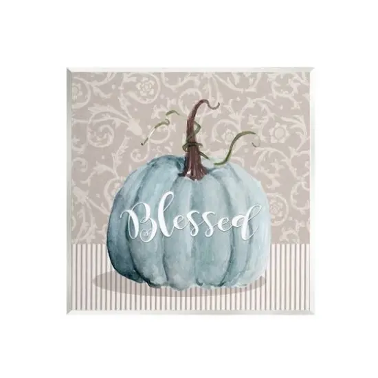 Stupell Industries Seasonal Blessed Pumpkin Patterned Wall Plaque Art {1}