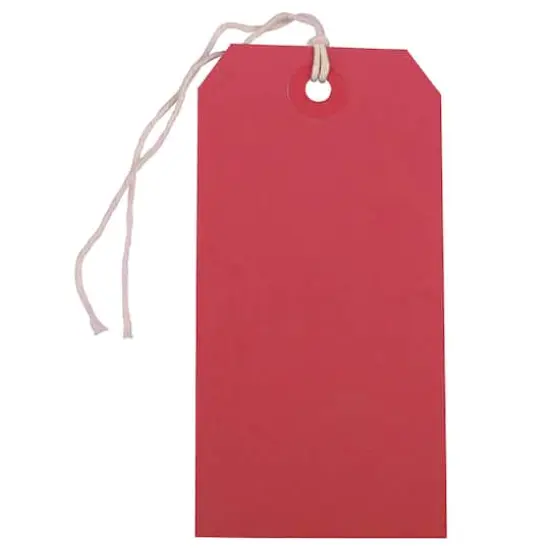 JAM Paper Medium Gift Tags with String Red {1}