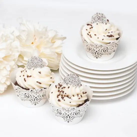 Hortense B. Hewitt Co. Damask & Filigree Cupcake Wrap {3}