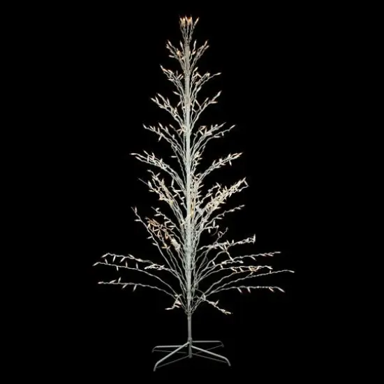 4ft. Pre-Lit White Cascade Twig Outdoor Artificial Christmas Tree, Clear Lights {1}