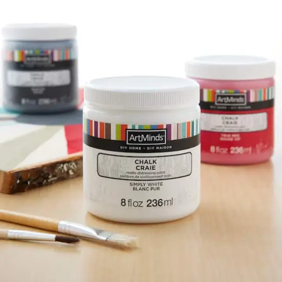 DIY Home Chalk Distressing Paint by ArtMinds&reg;, 8oz. Simply White {3}