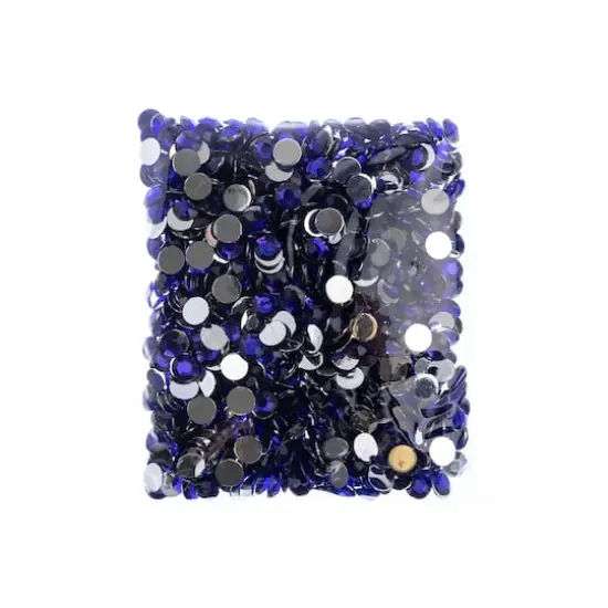John Bead 8mm Acrylic Round Flat Back Rhinestones, 1,000ct. Purple {4}