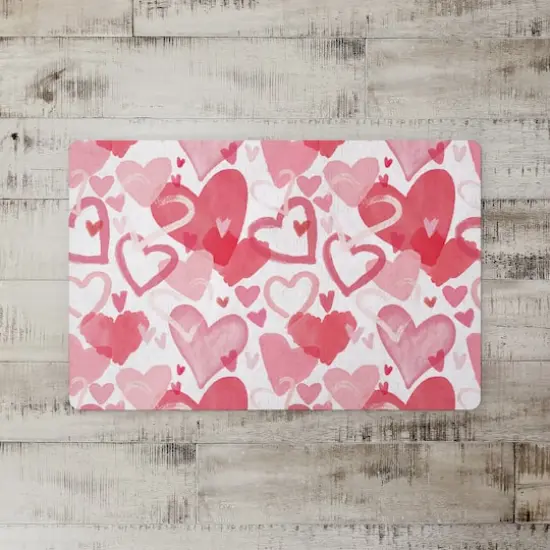 Heart Cluster Pattern 27" x 18" Floor Mat {3}