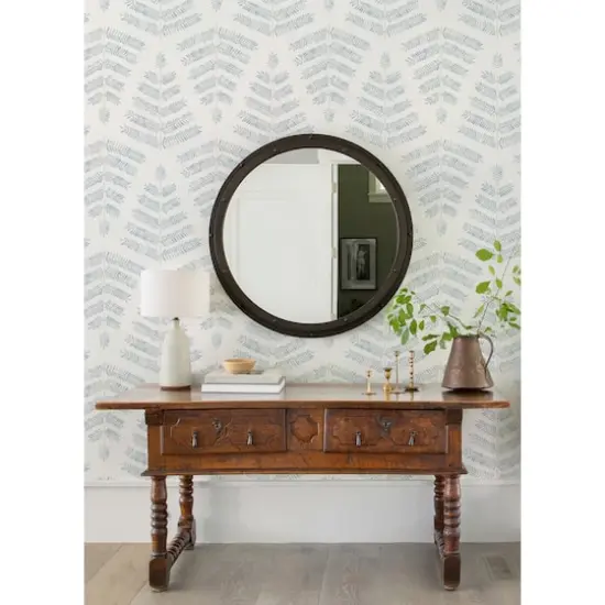 RoomMates Blue Cat Coquillette Leaflets Peel & Stick Wallpaper {4}