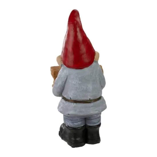 17" Gnome with Welcome Sign Outdoor Garden Statue {5}