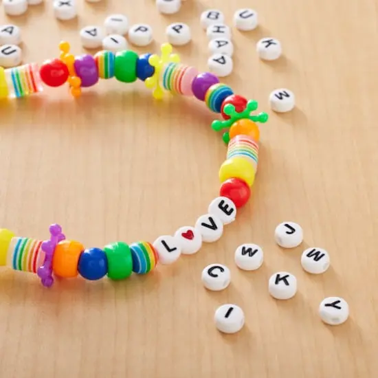 White Round Alphabet Beads by Creatology&trade; {3}