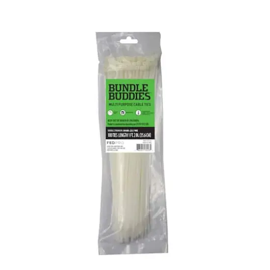 Bundle Buddies&trade; 14" Natural Multi-Purpose Cable Ties, 100ct. {1}