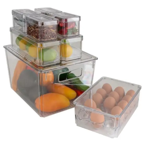 Kitchen Details Clear 8 Piece Refrigerator Organizer Set {3}