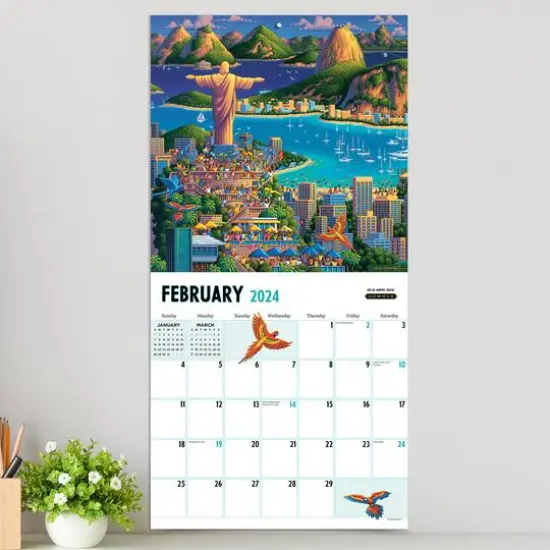 TF Publishing 2024 Around the World Wall Calendar {5}