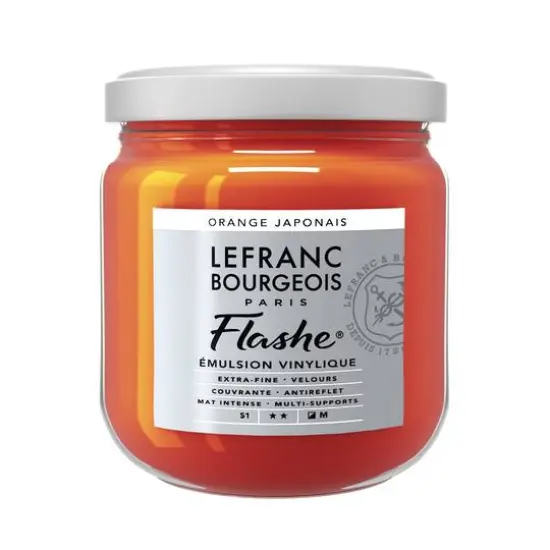 Lefranc & Bourgeois Flashe® Matte Artist's Color, 400mL Brilliant Orange Permanent {1}