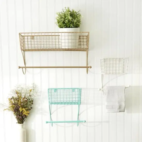 DII&reg; Large Farmhouse Towel Rack Antique White {5}