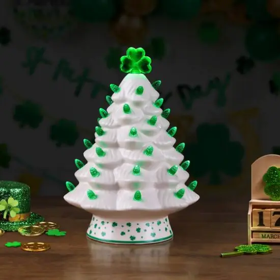 Mr. Lucky 10" Ceramic Shamrock Tree {3}
