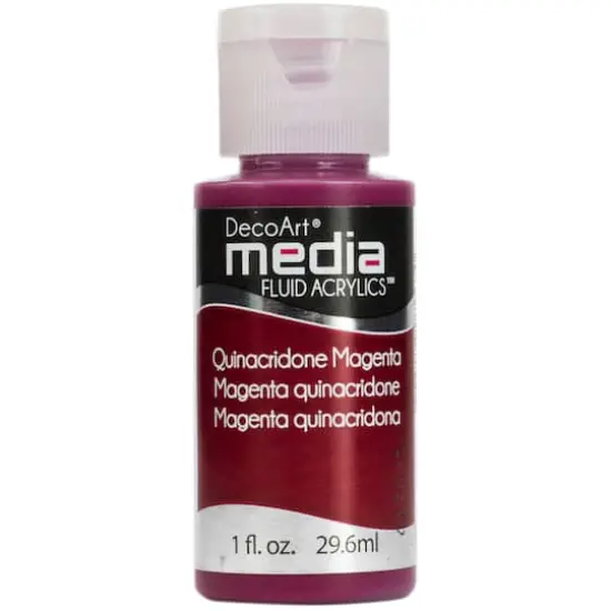 DecoArt Media&reg; Fluid Acrylic Paint, 1oz. Quinacridone Magenta {1}