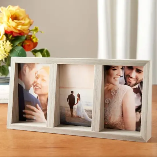 Expressions™ 3 Opening 4" x 6" Gray Angled Collage Frame by Studio Décor® {3}