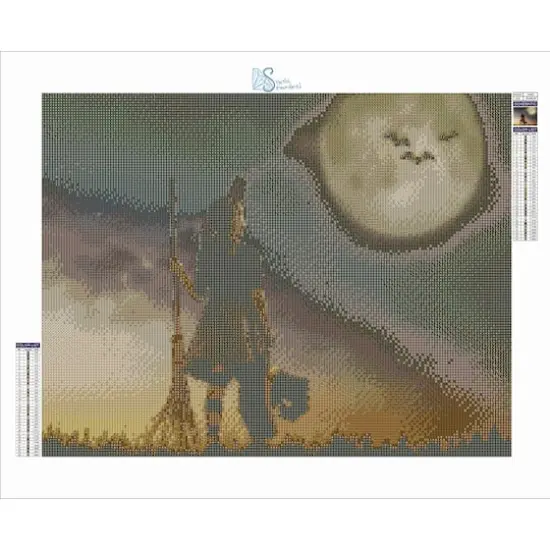 Sparkly Selections Young Witch Diamond Painting Kit, Round Diamonds {4}