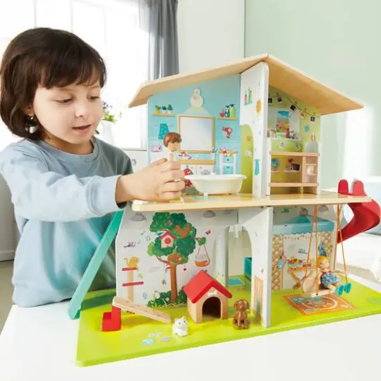 Hape Rock & Slide Dollhouse Set {10}