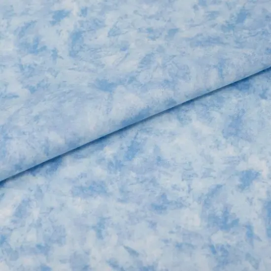 SINGER Christmas Tone-on-Tone Light Blue Cotton Fabric {1}