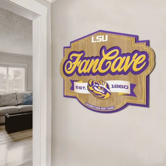 NCAA Fan Cave Sign LSU Tigers {5}
