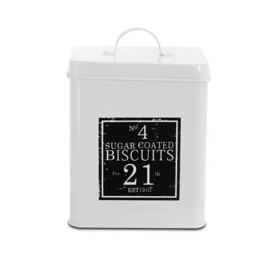 MegaChef Kitchen Food Storage & Organization Black & White 5-Piece Canister Set {3}