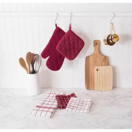 DII&reg; Terry Cloth Potholders, 3ct. Wine {4}