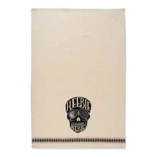 DII&reg; Assorted Skeleton Embellished Dishtowel Set {4}