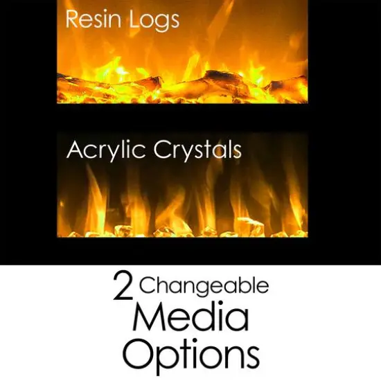 Hastings Home 50" Black Electric Fireplace {7}