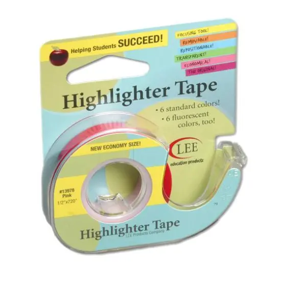 Lee Removable Highlighter Tape, 6ct. Pink {4}