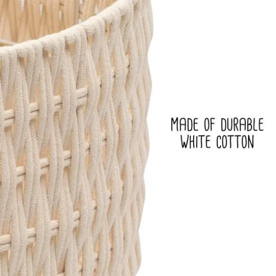 White Metal Frame Nesting Rope Baskets, 3ct. {4}
