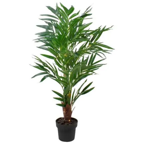 42" LED Lighted Potted Artificial Majesty Palm Plant {1}
