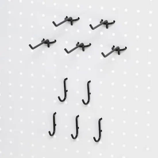 Black Pegboard Hooks by Simply Tidy&reg;, 5ct. {3}