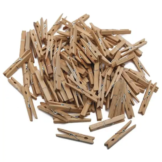 S&S Worldwide&reg; 2.75" Wooden Spring Clothespins, 100ct. {1}