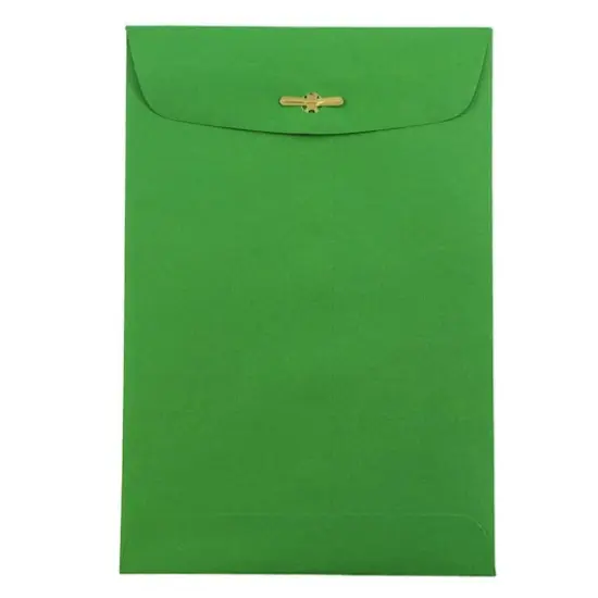 JAM Paper 6" x 9" Green Open End Catalog Recycled Envelopes, 25ct. {3}