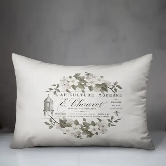 French Beekeeper Floral 14" x 20" Throw Pillow {4}