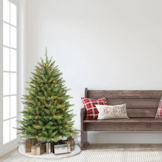 4.5ft. Pre-Lit Fraser Fir Artificial Christmas Tree, Multi-Colored Lights {8}