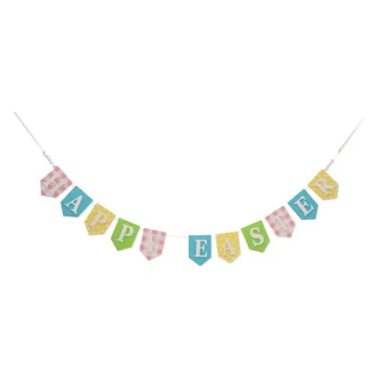 Glitzhome&reg; 6.5ft. Wooden Happy Easter Garland {1}